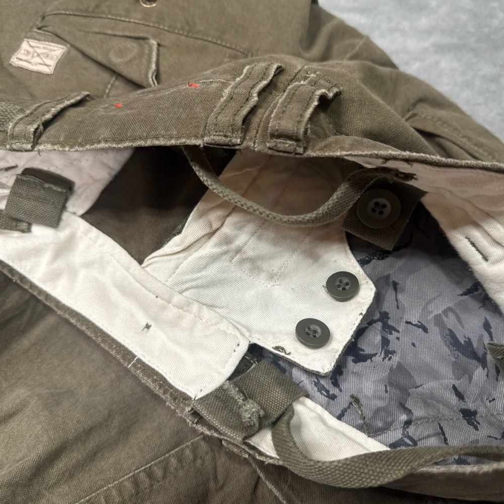 Cremiux Cargo Pants Men 33x32 Olive Green Military Tactical Fatigue Paratrooper - Picture 11 of 16
